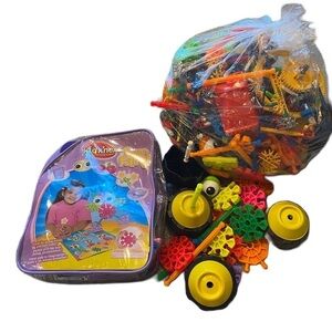 K’nex Building Block Piece Set Lot Flower Fairy Car Wheels Eye Ball Toy